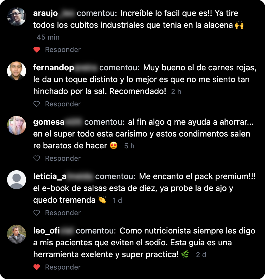 Testimonios de Instagram